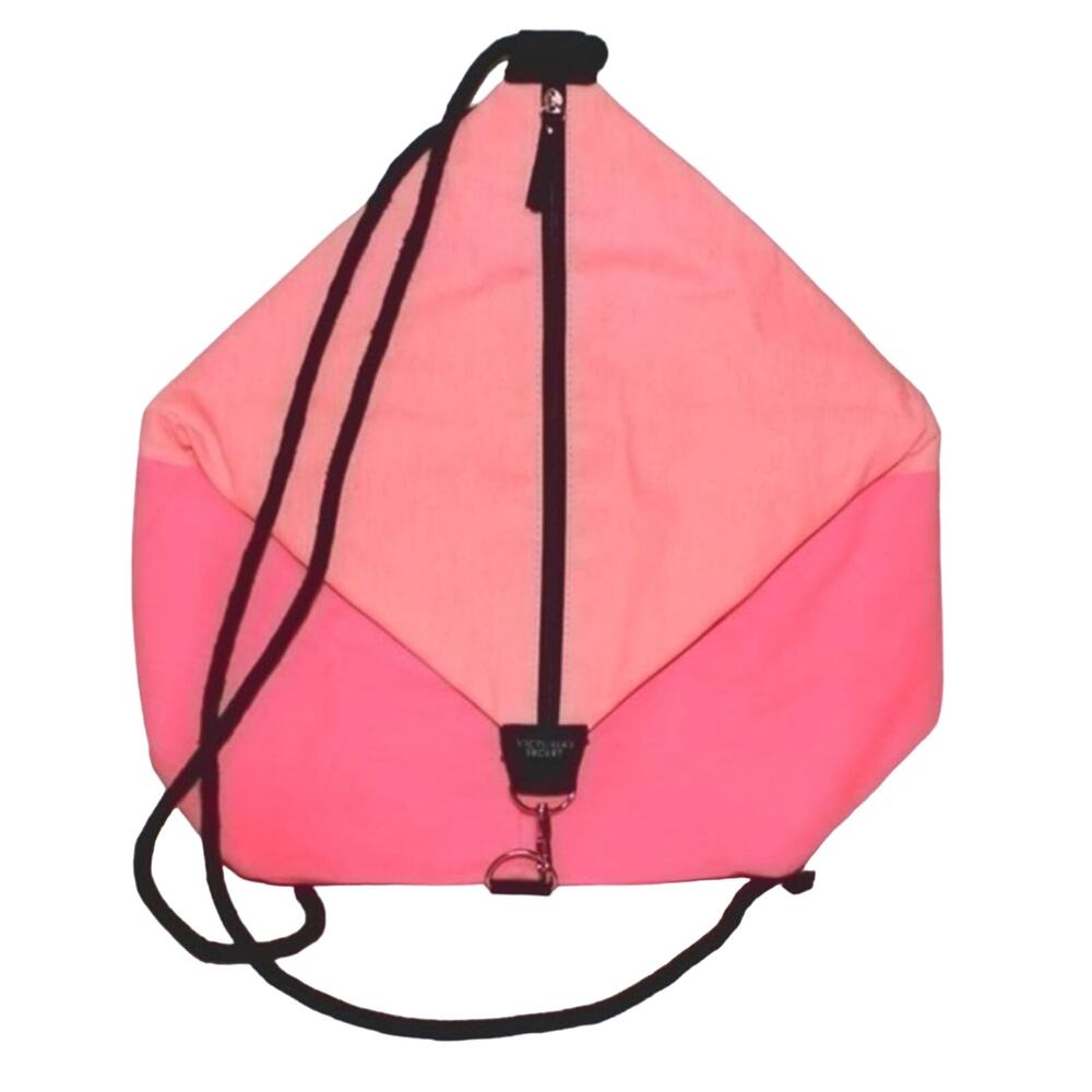 Victorias Secret Two Tone Neon Pink Backpack NWOT